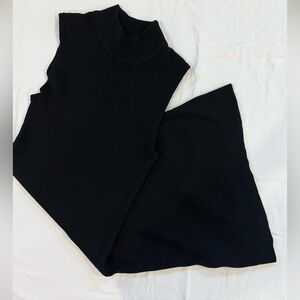 Forever 21 Black Ribbed Midi Dress